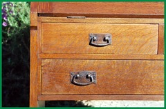 Detail drawer fronts and two sizes of pulls.
